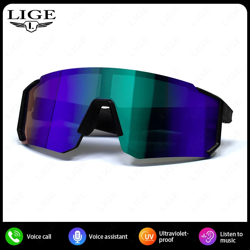 Smart Glasses Cycling Sport 100+ Online Language AI Automatic Dialogue Translation Bluetooth Glasses With Speaker UV Protection