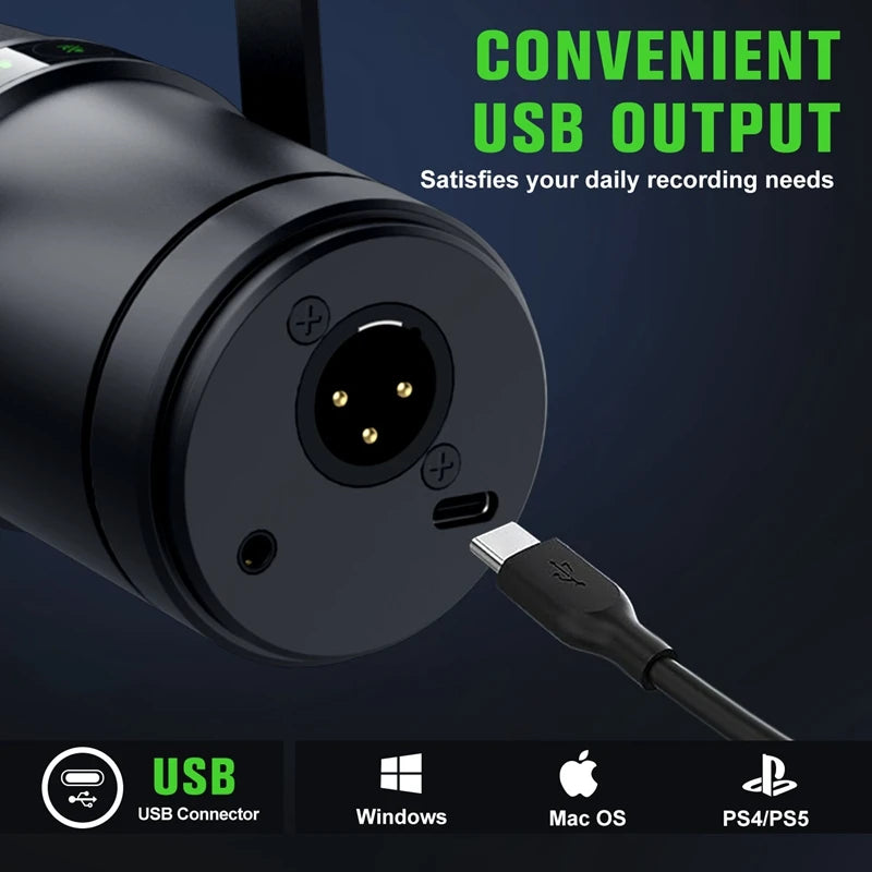 Professional Dynamic Microphone Selectable Frequency Response Mic for Studio Recording Performance Vocals For Shure SM7B