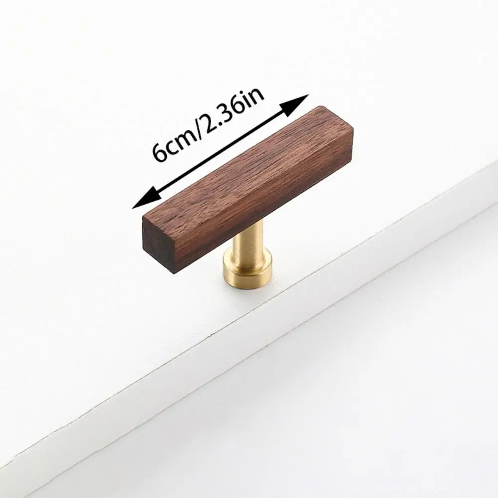 Light Luxury Walnut Wood Wood Cabinet Handles Beech Wood Modern Drawer Pulls Minimalist Luxury Design Cabinet Pulls Kitchen