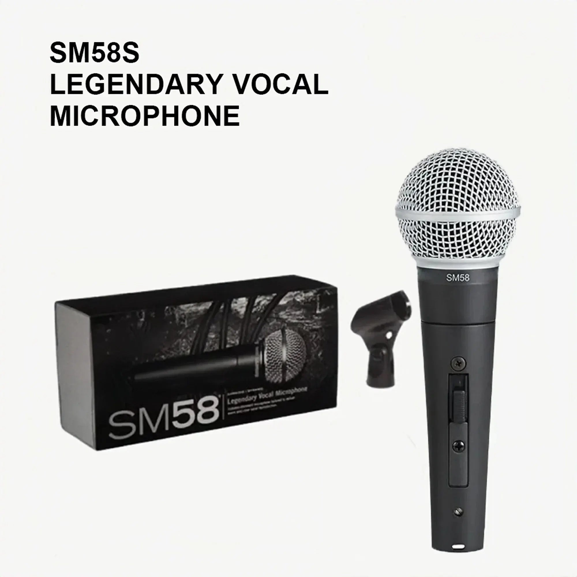 Metal SM58S SM58LC  Cardioid Dynamic Microphone For Stage Singing Professional Wired Microphone for Karaoke BBOX Recording Vocal
