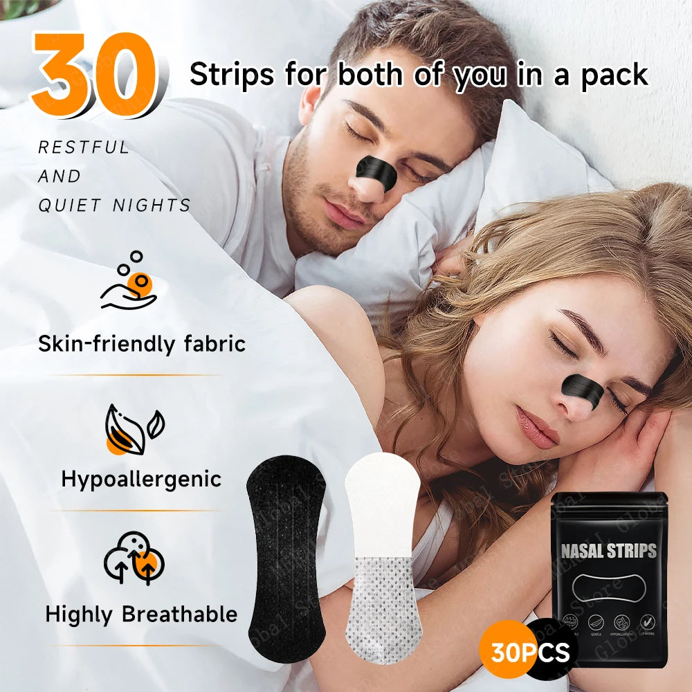 Nasal Strips for Snoring Nasal Patch Correction Physical Expansion Breathable Nasal Patch Better Sleep Anti-Snoring Nasal Strip