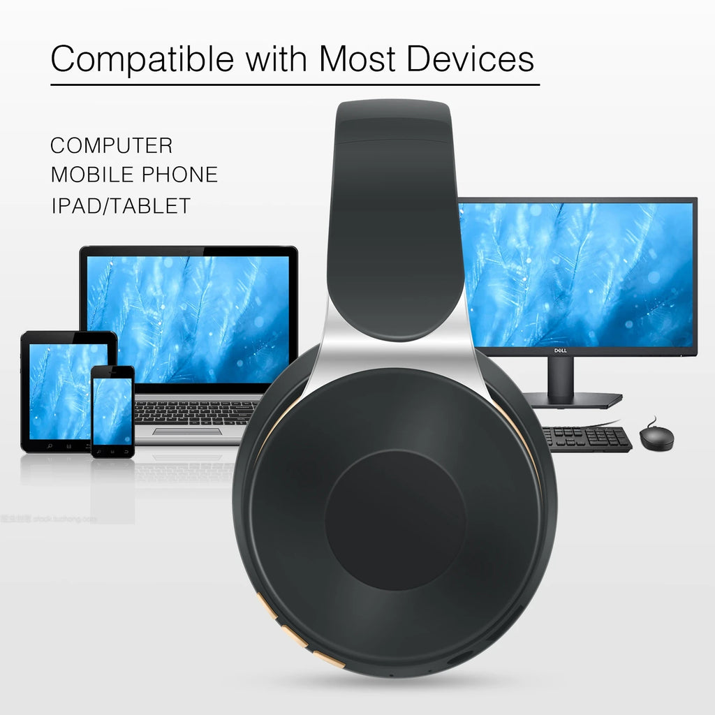 Popular Stereo Bluetooth Headset Wireless Headphone Audio Mp3 Earphone Support SD Card with Mic Student New Year Birthday Gift