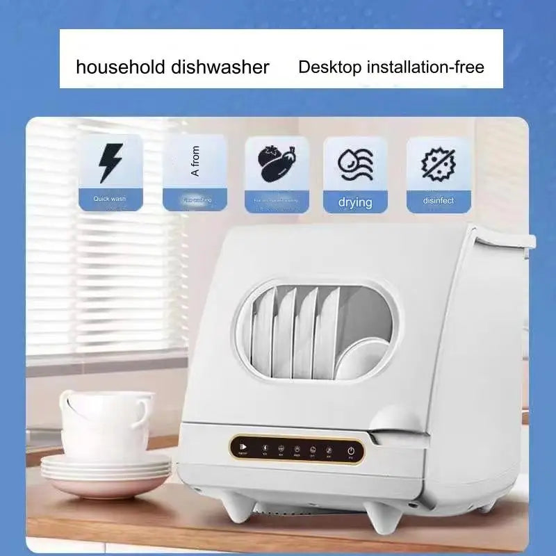 Household Portable Dishwashers Washing Machine Electric Heating Touch Control Small Table Top Automatic Countertop