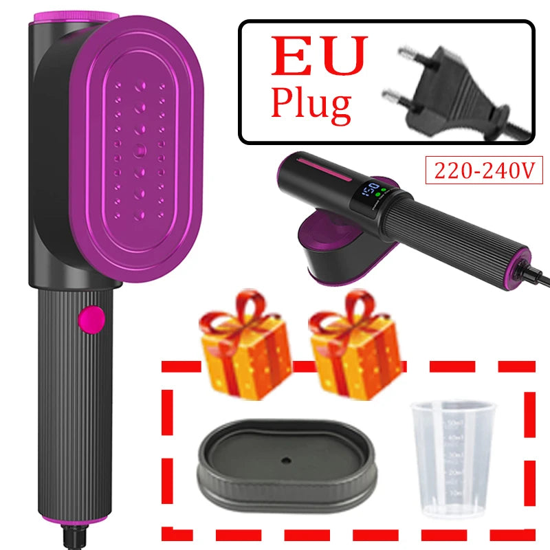 3 In 1 Clothes Ironer 1200W Rotation Head Steam Iron LED Temperature Monitor Handhold Travel Home Fabric Steam Ironing Machine