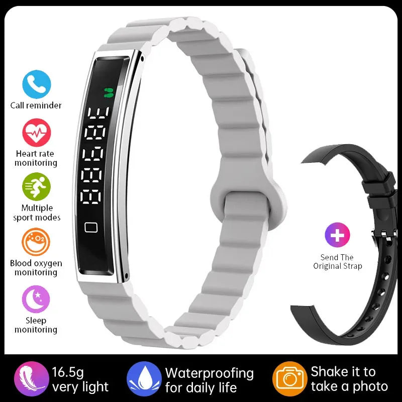 Women Smart Bracelet With Heart Rate Monitor Activity Fitness Tracker Sports Wristband Waterproof Smart Watch Men Smartband