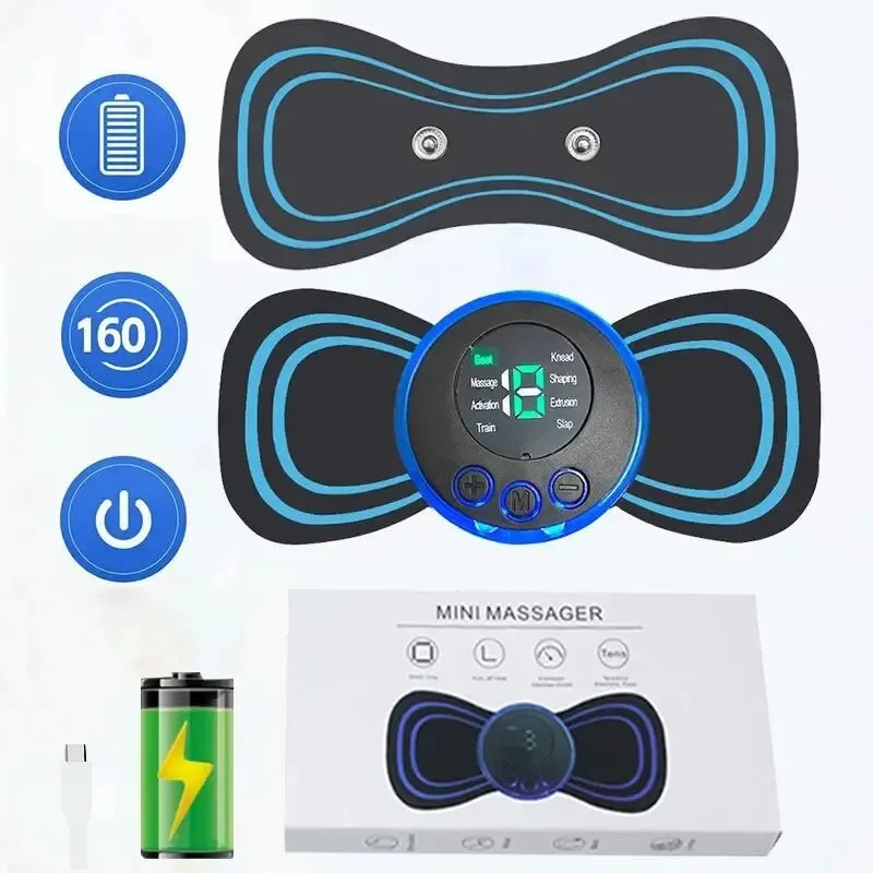 Intelligent Mini Electric Neck Massager Charging Portable Shoulder and Neck Neck Massage Patch with Multiple Adjustable Levels