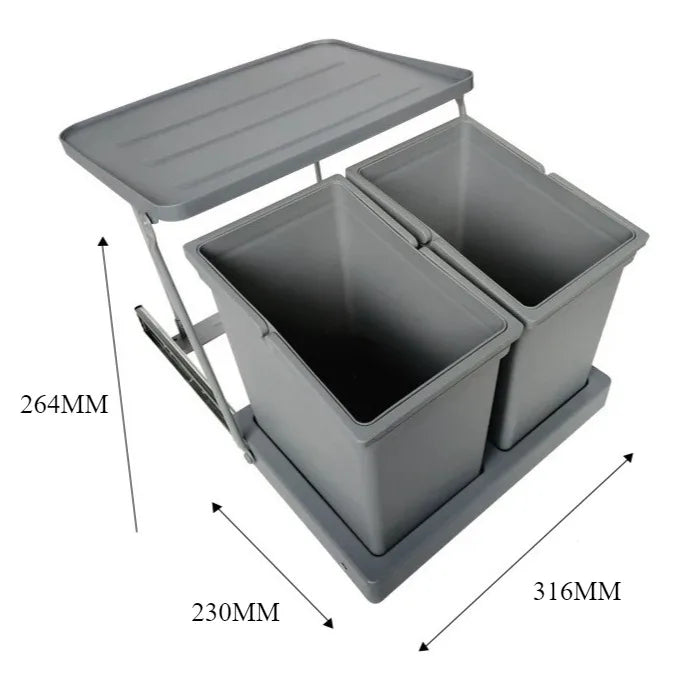 Kitchen Sink Cabinet Door Connect Waste Bins Creative Waterproof Moisture-proof Large Capacity Hidden Type Waste Bins Household