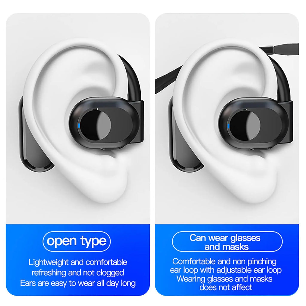 Wireless Headphones Bluetooth Headset With Microphone Bone Conduction Handsfree Noise Canceling Earphones For Driving Audifonos