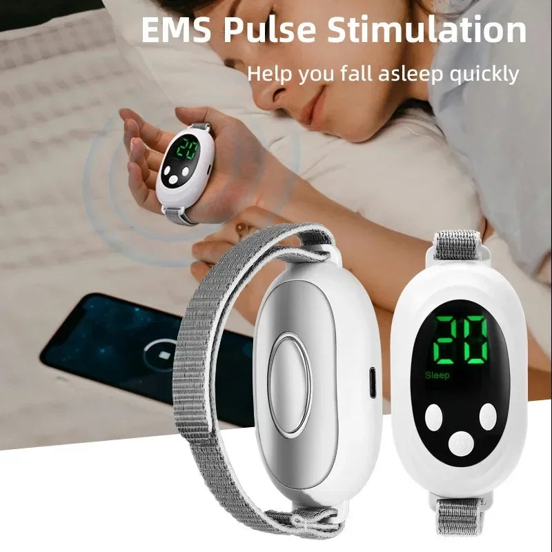 Handheld CES Sleep Aid Microcurrent EMS Pulse Device Hypnosis Insomnia Mental Stress Pressure Relief Anxiety Eliminat Relax