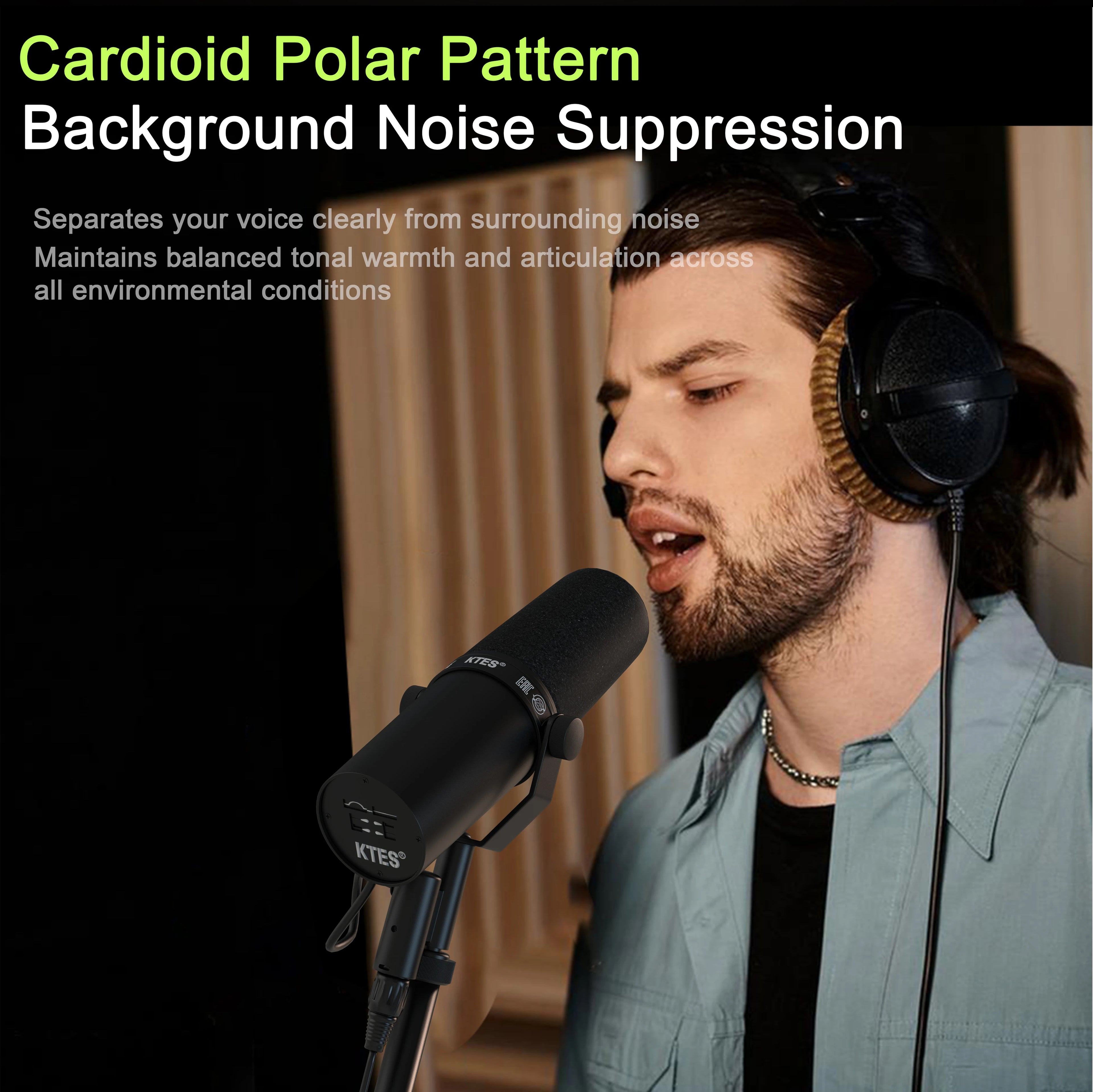 SM7B Cardioid Dynamic Microphone Sm7b 7B Studio Selectable Frequency Response Microphone for Live Stage Recording Podcasting