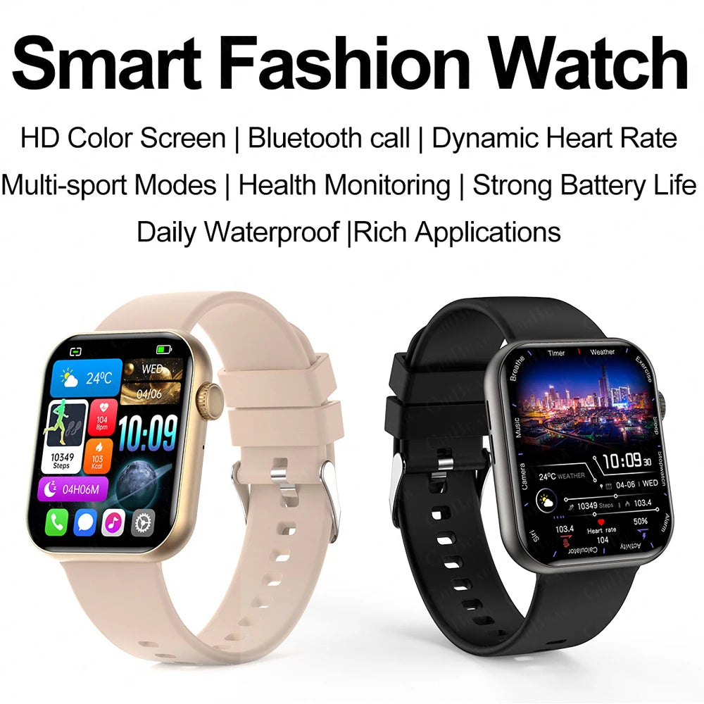 2025 New Smart Watch Full Touch Screen Bluetooth Call AI Voice Heart Rate Waterproof Watches Sports Bracelet Smartwatch Women