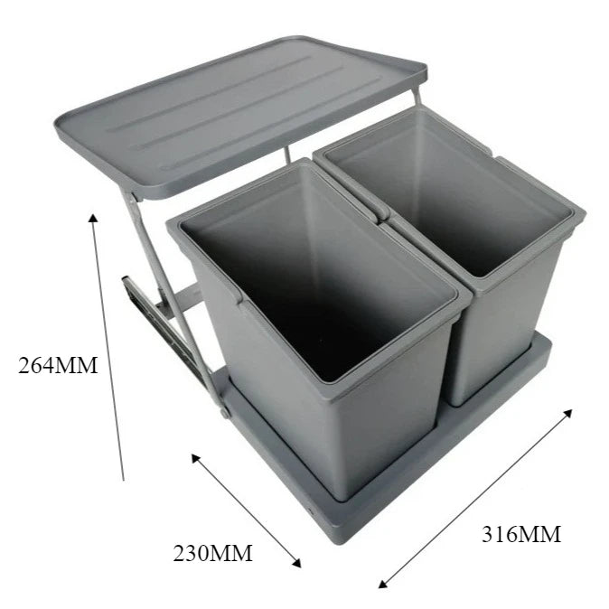 Kitchen Sink Cabinet Door Connect Waste Bins Creative Waterproof Moisture-proof Large Capacity Hidden Type Waste Bins Household