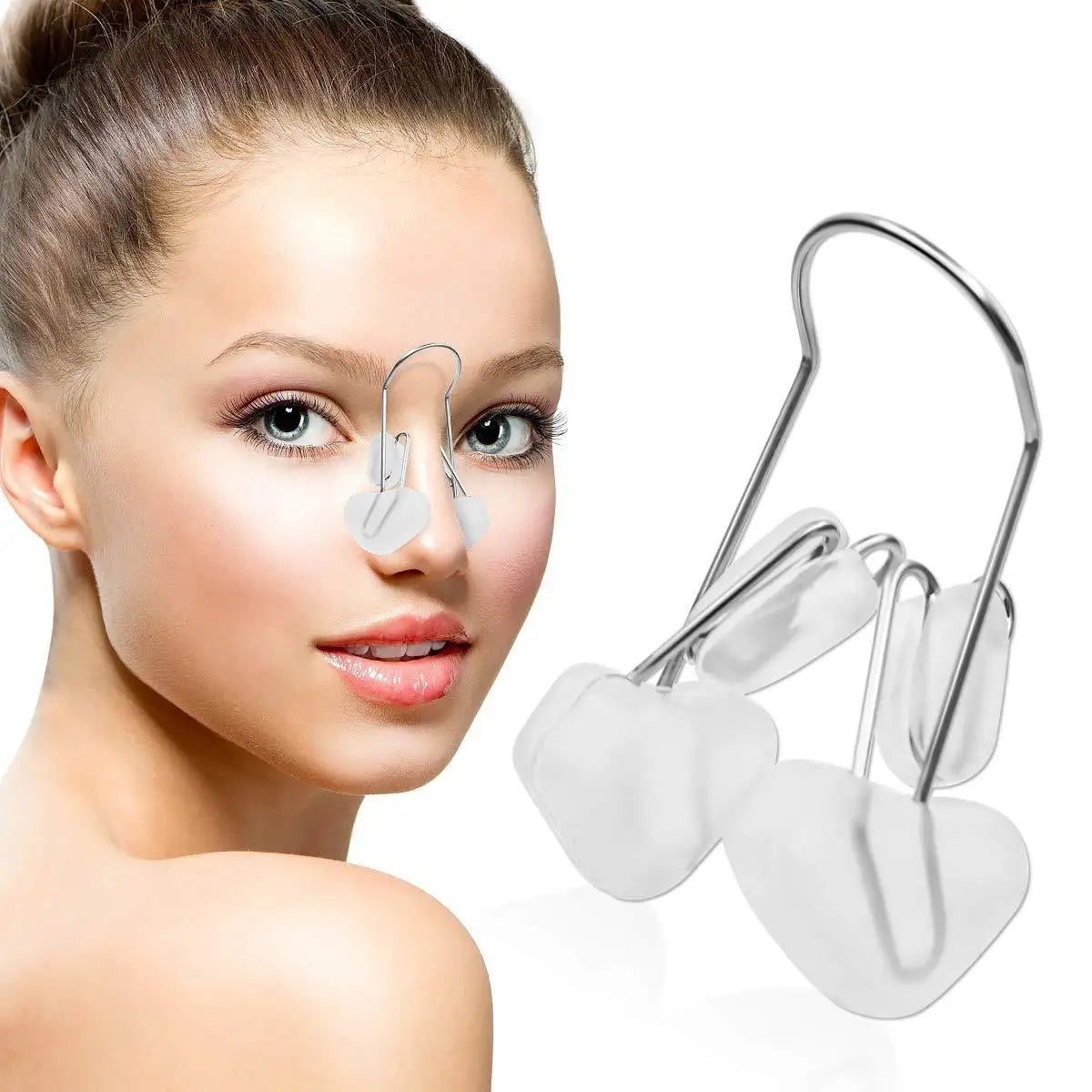 6Pcs/Set Beauty Nose Clip Nose Up Lifting Shaping Clip Corrector Massage Tool Clipper Shaper Bridge Straightening No Pain 3 Size
