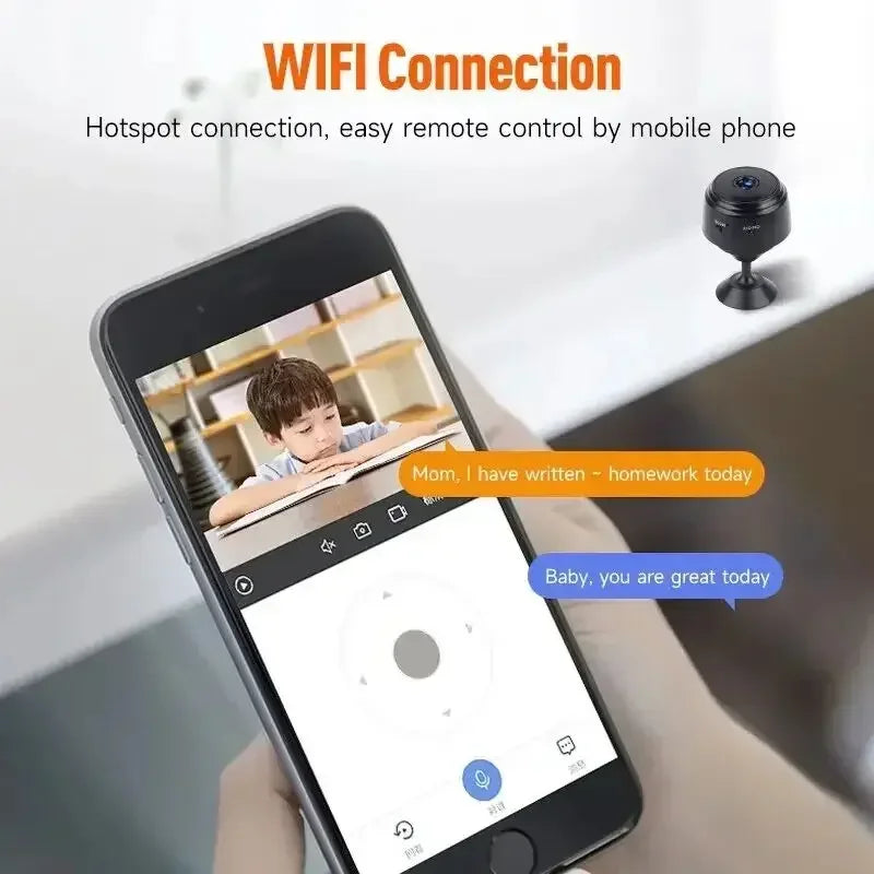 1080P Full HD A9 Mini WiFi Camera Wireless Security Smart Home Device With Night Vision Motion Detection Recording Function