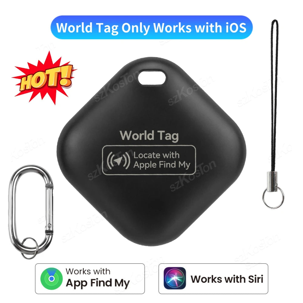 Mini GPS Tracker Compatible with iOS Find My APP Dog Cat Locator Child Finder Pet & Car Lost Tracker Smart iTag with Keychain
