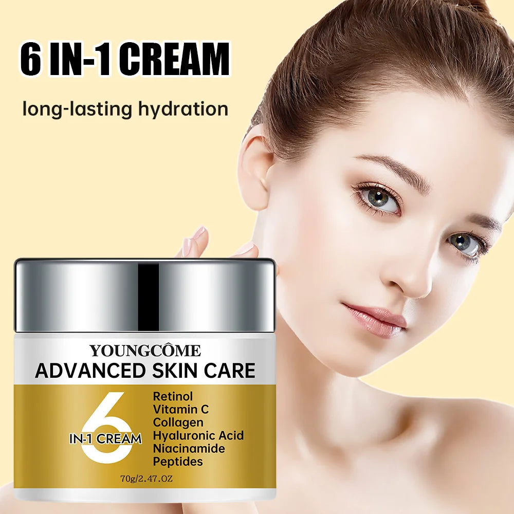 YOUNGCOME Niacinamide 6 in 1 Cream Vitamin C Anti-aging Whitening Anti-wrinkle Smooth Wrinkles Firming Facial Face Skin Care