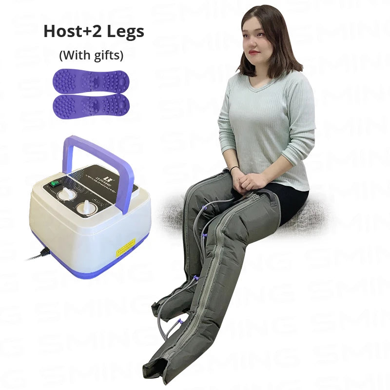 4-Cavity Electric Air Compression Leg Massager Wraps Arm Waist Foot Massage Machine Promote Blood Circulation Body Shapping
