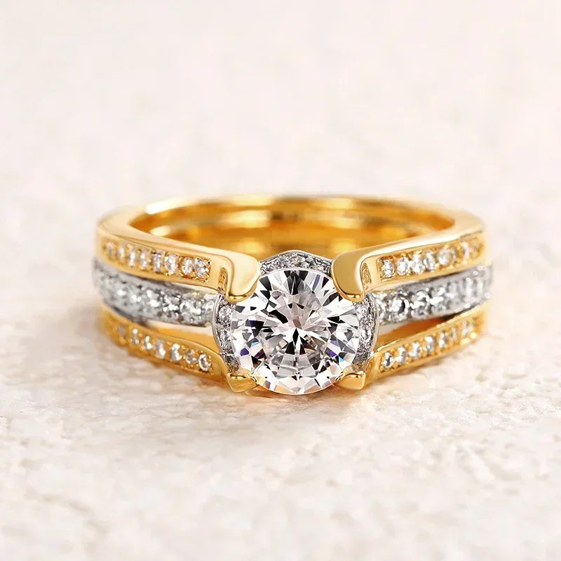 New Fashion Women's Wedding Ring Gorgeous Proposal  Brilliant Cubic Zirconia   Engagement Jewelry Wholesale