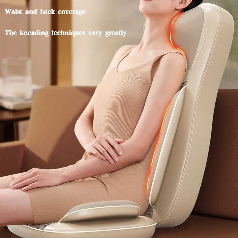 Full Body Shiatsu Massage Chair Household Electric Mattress Multifunctional Body Massage Kneading Back Cushion Neck Shoulder Mat