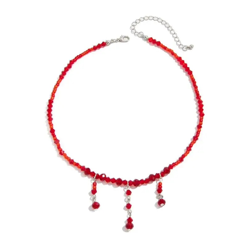 Women's New Necklace Lolita Necklace, Pearl Tassel Rhinestone Necklace Collar Sweet Cool Fashion Necklaces Girls Gift