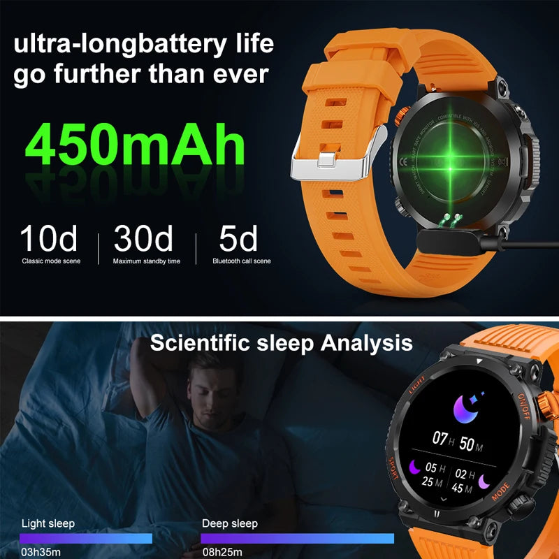 2025 New Men's Smart Watch 360 * 360 HD Touch Screen Sports Waterproof Smartwatch Health Monitoring Bluetooth Call Smart Watches