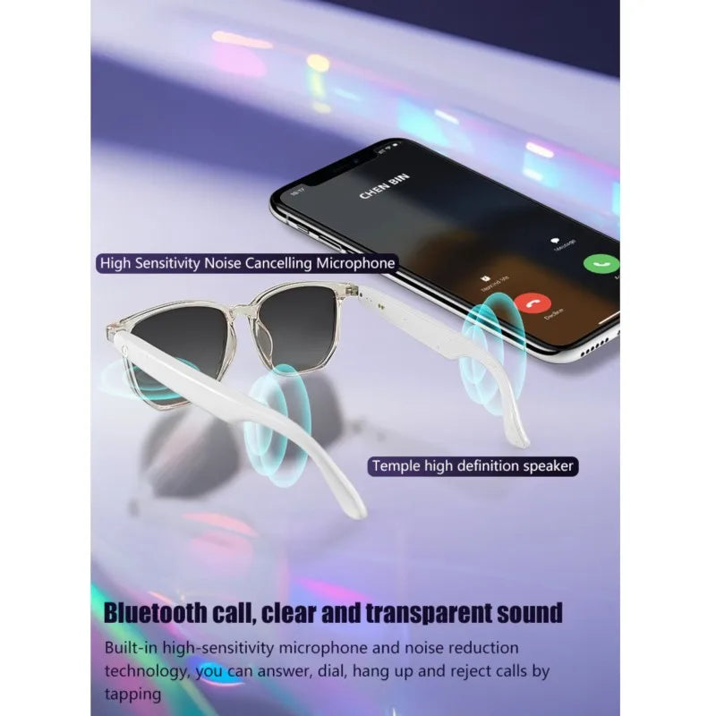 2025 GS03 Smart Glasses BT5.3 Bluetooth Glasses Smart Touch Audio Music Calling Remote Camera AI Voice Assistant  for Men Women