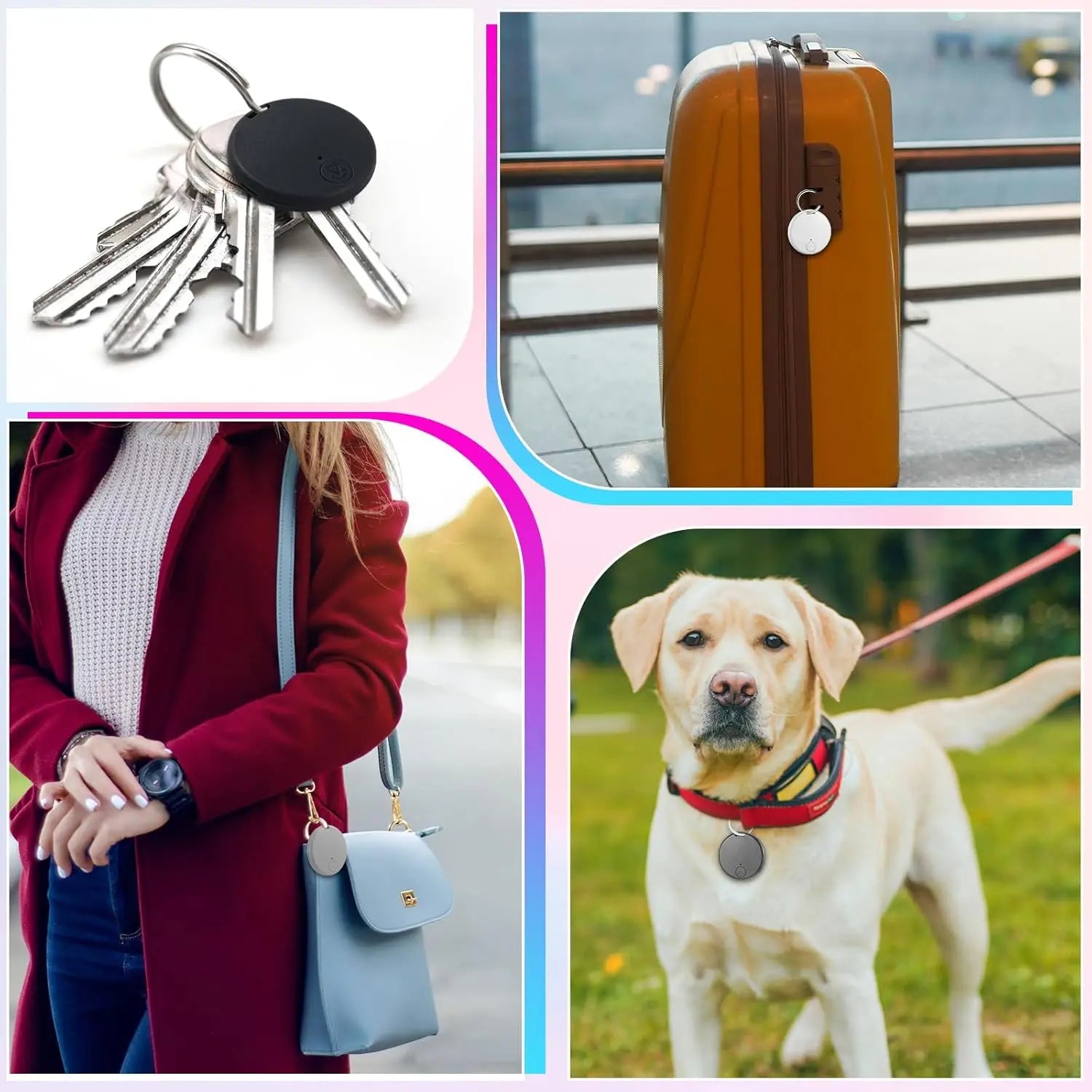 Wireless Mini GPS Tracker Anti-lost Alarm Key Child Bag Wallet Finder Bluetooth APP GPS Locator Smart Tag For iPhone Android