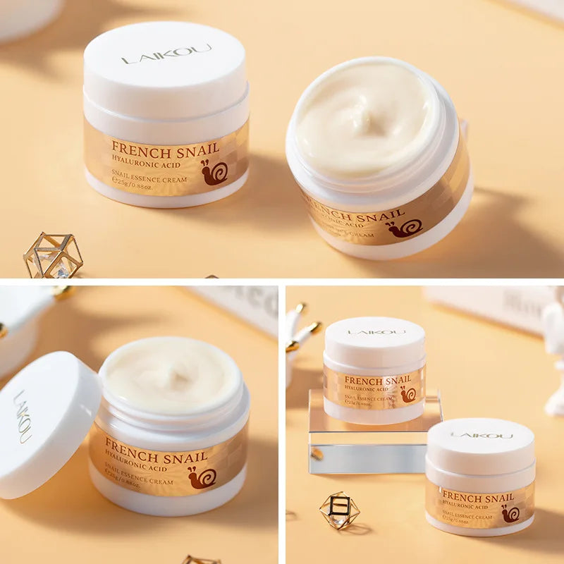 10Pcs  Collagen Nourishing Serum Day Cream for Face 25g  LAIKOU Snail Face Cream Hyaluronic Acid Moisturize Cream