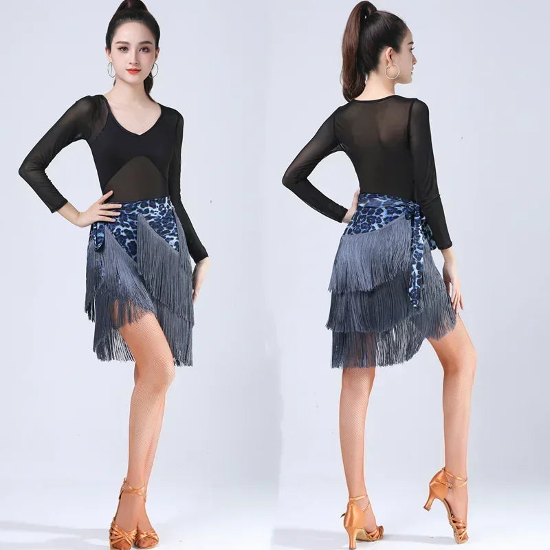 Halloween 2025 Costumes Kpop Outfit Women 1926 Female Rumba Cha Samba Cowboy Bullfight Asymmetric Skirt Nylon Jazz Jazz Music