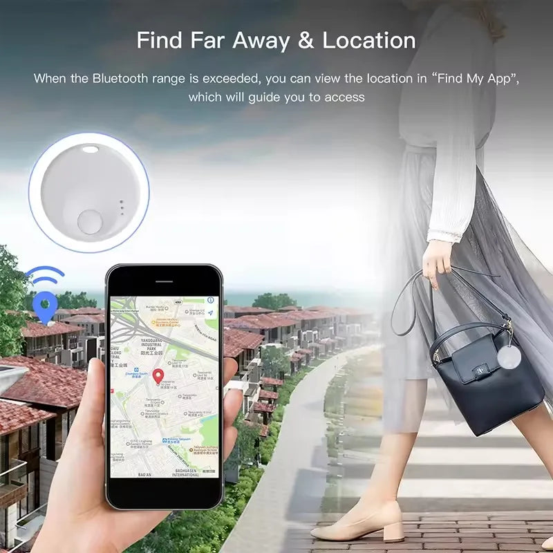 New Mini Smart Tag Bluetooth Tracker Works With Apple Find My iOS Only For Key Luggage Backpack Item Locator Device