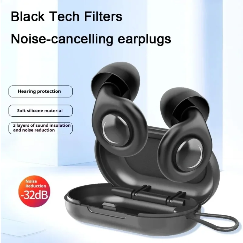 Silicone Ear Plugs Noise Cancelling for Sleeping Reusable Hearing Protection for Concerts Travel