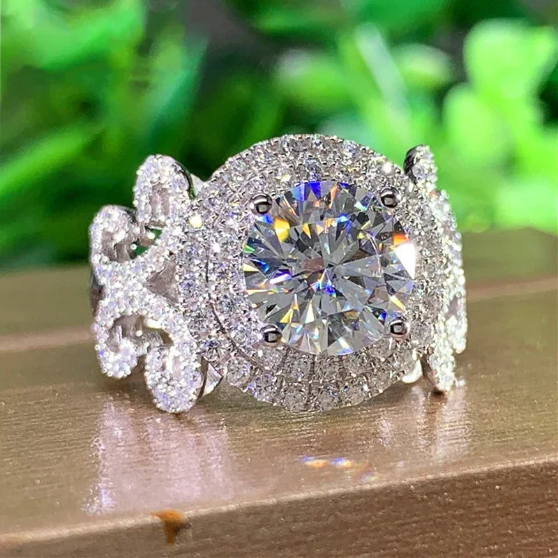New Aesthetic Design Women's Wedding Rings with Brilliant Cubic Zirconia Stone Graceful Proposal Engage  Fashion Jewelry