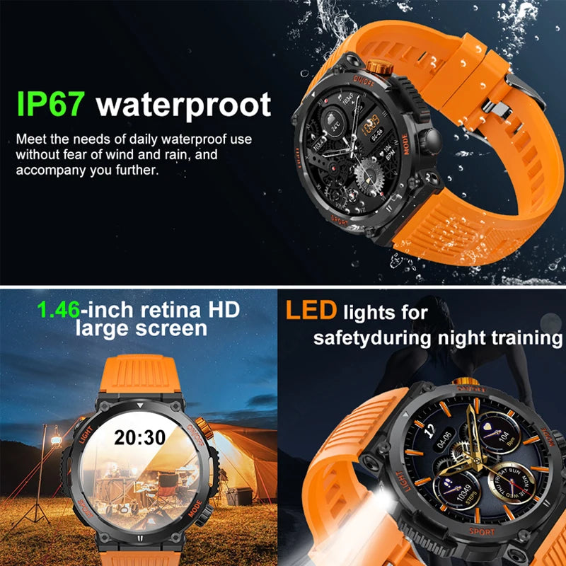 2025 New Men's Smart Watch 360 * 360 HD Touch Screen Sports Waterproof Smartwatch Health Monitoring Bluetooth Call Smart Watches