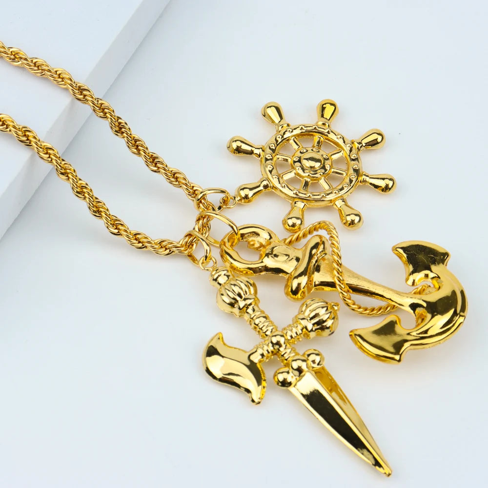 Fashion Necklace For Women Men Dubai Gold Color Jewelry Sets Couple Gift Daily Wear Party Holiday Jewelry Parent Child Set