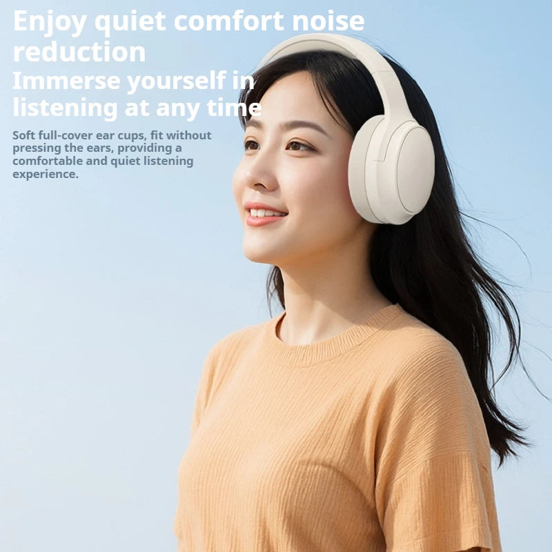 Shock Bass Headsets Wireless Bluetooth Headphones HIFI Sound Noise Reduction Sports Gaming Earphones with HD Mic Support TF/AUX