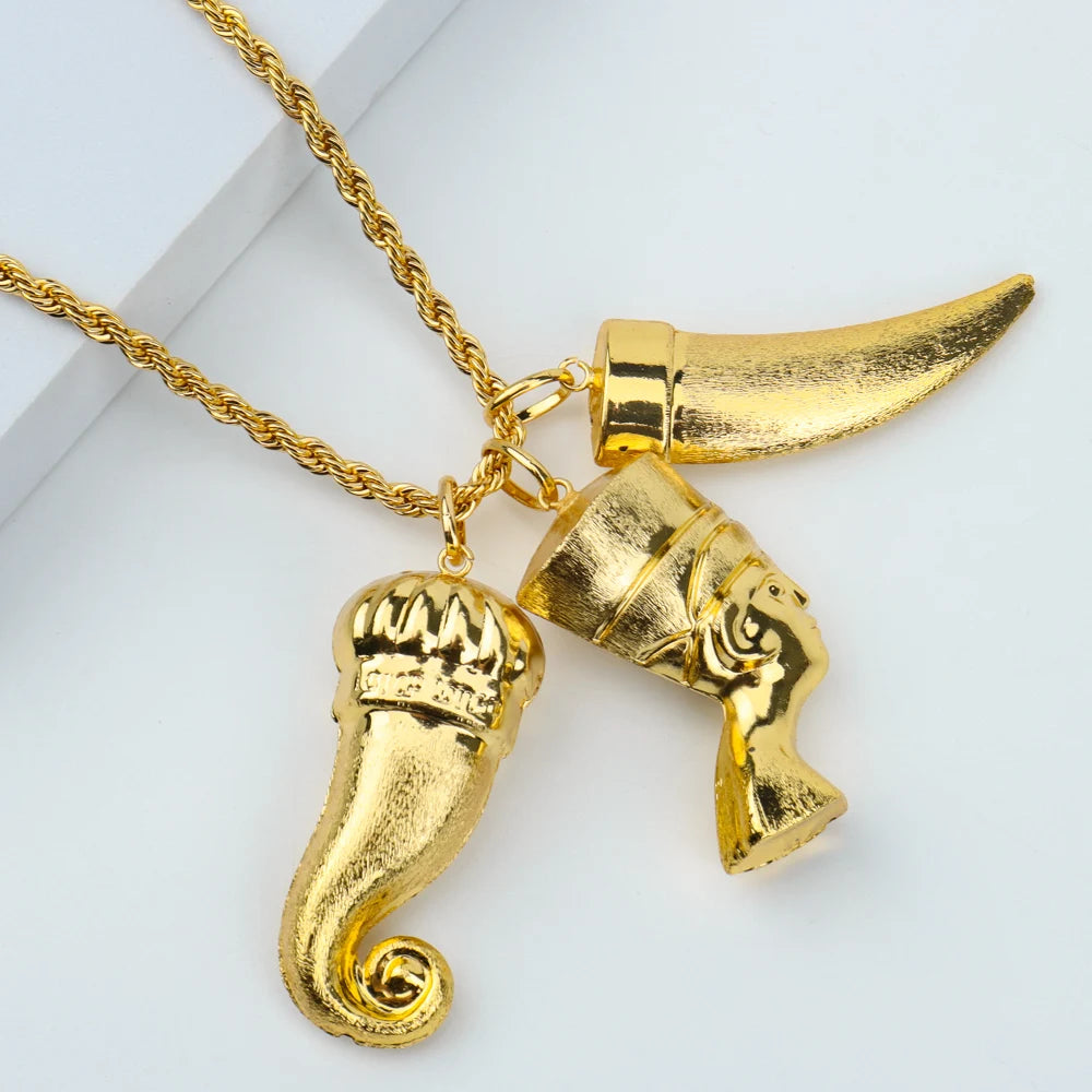 Fashion Necklace For Women Men Dubai Gold Color Jewelry Sets Couple Gift Daily Wear Party Holiday Jewelry Parent Child Set