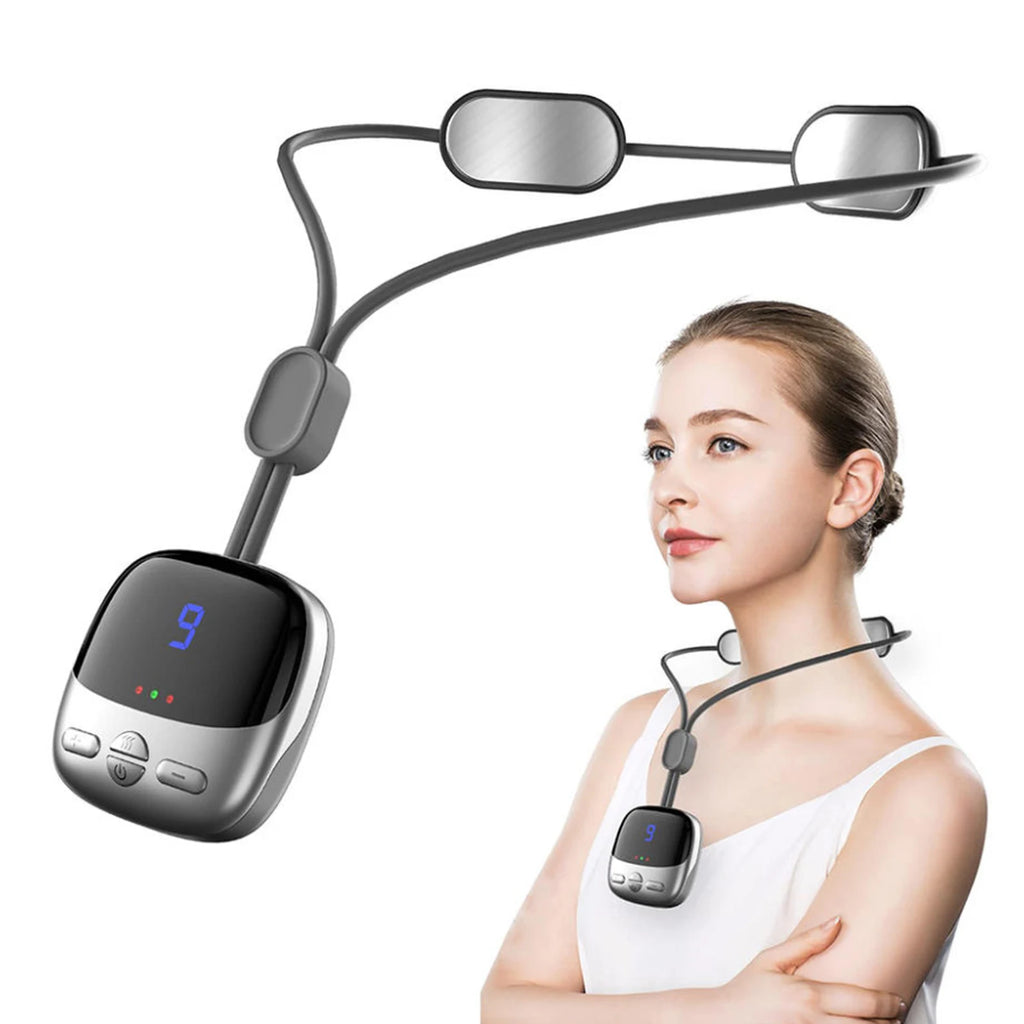 NEW Mini Hanging Neck Massager Portable Muscle Stimulator Hot Compress Pulse Neck Massager Rechargeable Cervical Spine Massager