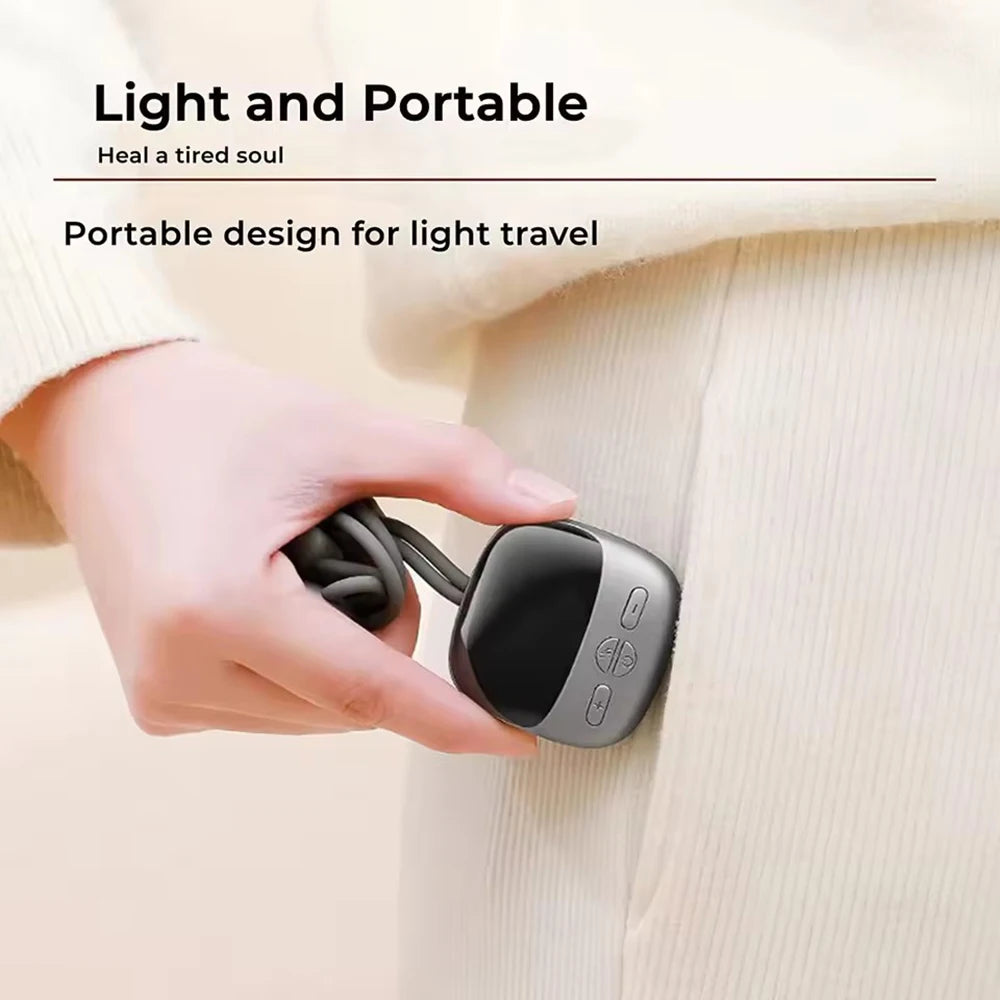 NEW Mini Hanging Neck Massager Portable Muscle Stimulator Hot Compress Pulse Neck Massager Rechargeable Cervical Spine Massager