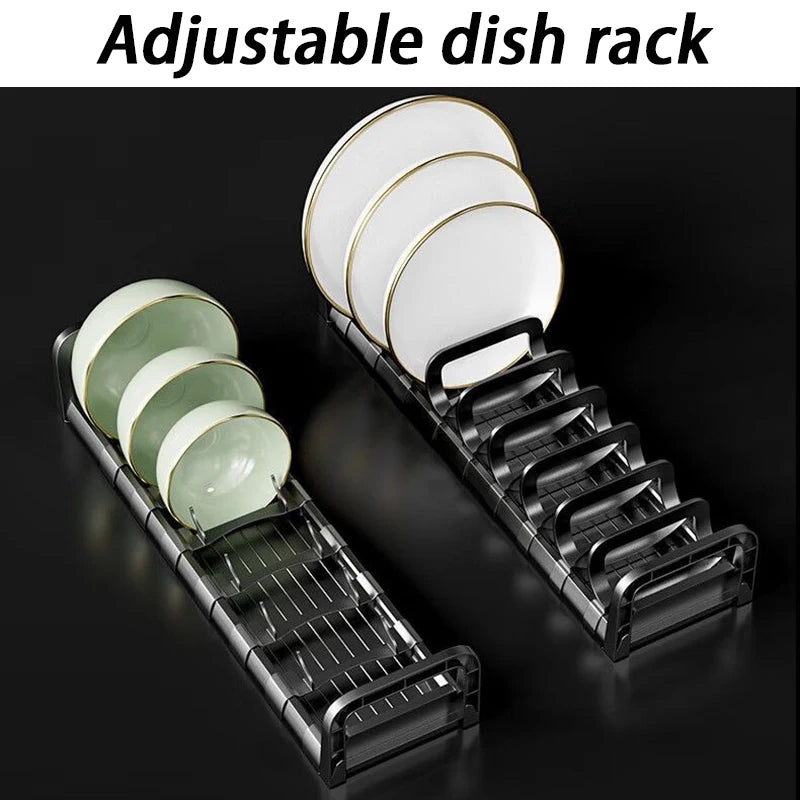 Pull Out Kitchens Cabinets Baskets Drawer Style Bowl Dish Storage Baskets Organization Three Layers Kitchens Shelf Thicken