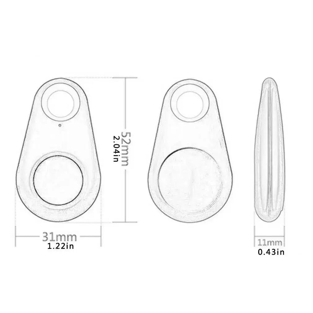 5pcs Mini Fashion Smart GPS Tracker Pet Bluetooth Anti-lost Alarm Tag Wireless Dog Kid Bag Wallet Key Finder Locator Accessories