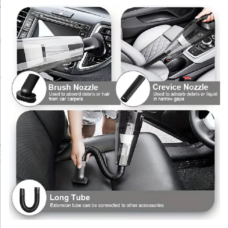 12V Car Vacuum Cleaner Wet and Dry Dual-use Vacuum Cleaner Powerful Handheld Mini Cleaners Car Accessories