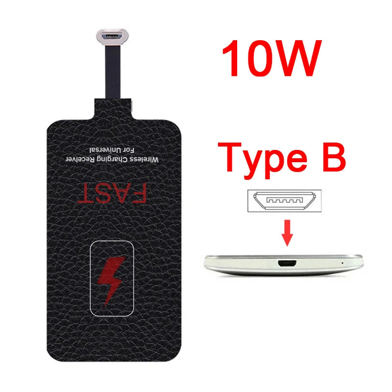 10W 5V/2A Wireless Charger Receiver Phone Charger Coil USB-C For iPhone 4 5 5s 6 6s 7 7 Plus Xiaomi Type-C Fast Receptor