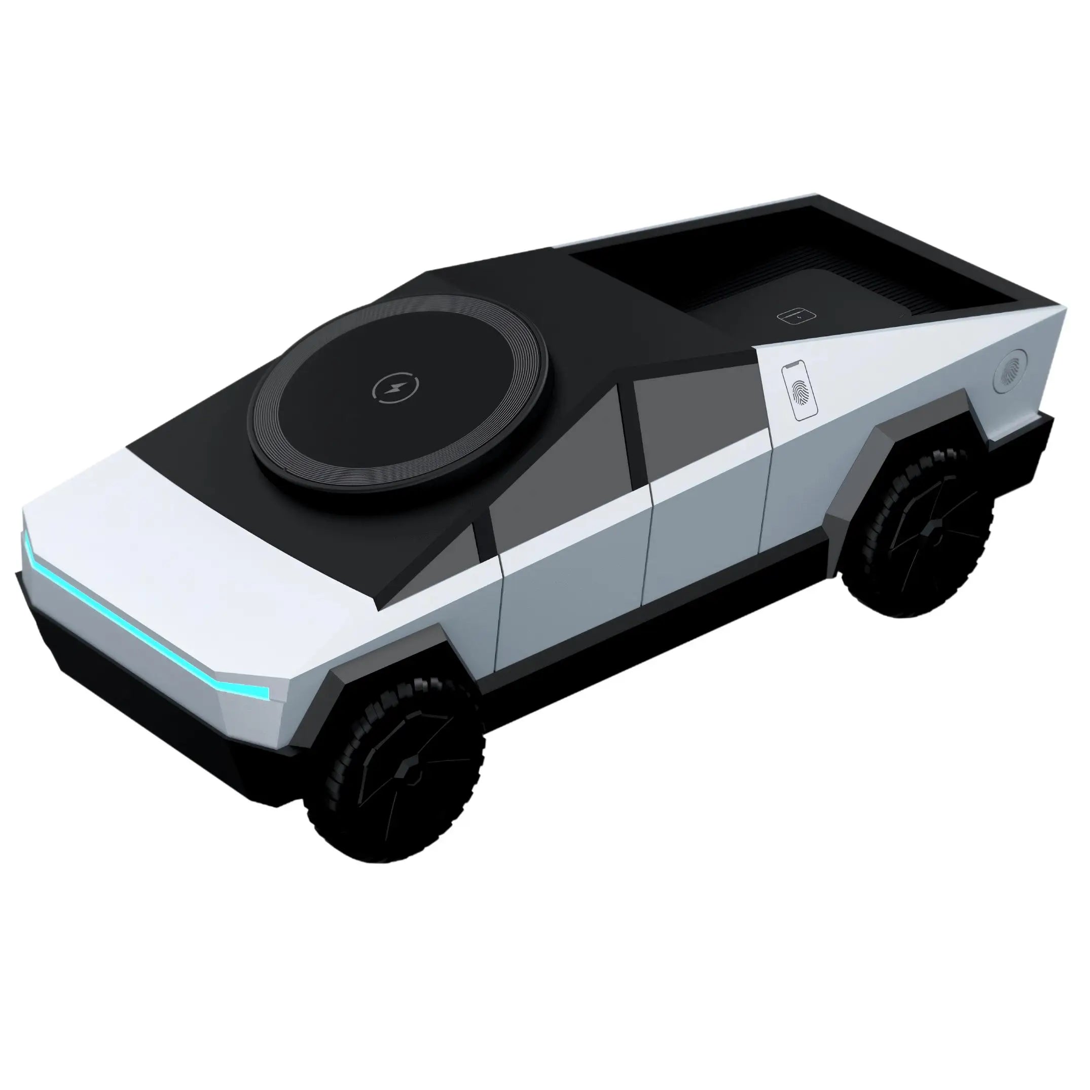 Cybertruck Desktop Qi2 Charger Multifunctional 3-in-1 Wireless Charger for IPhone (15W),Iwatch (5W), Airpods (2.5W) Charging