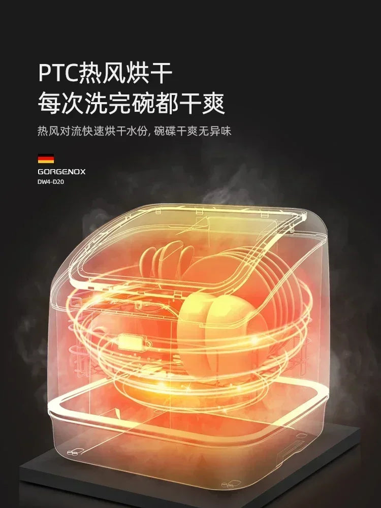 Household tabletop dishwasher fully automatic installation-free top-loading dishwasher small