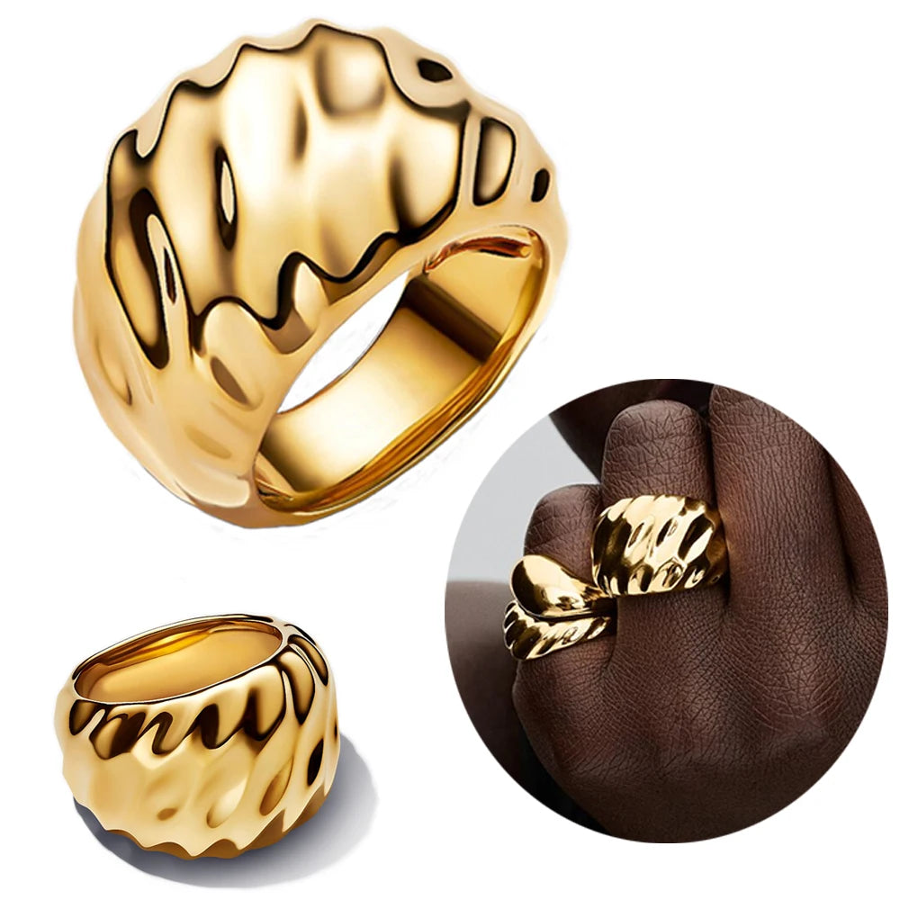 European and American Fashion 925 Sterling Silver Ripple Twisted Double Ring&Unlimited&Wide Face French Ring Couple Style Jewelr