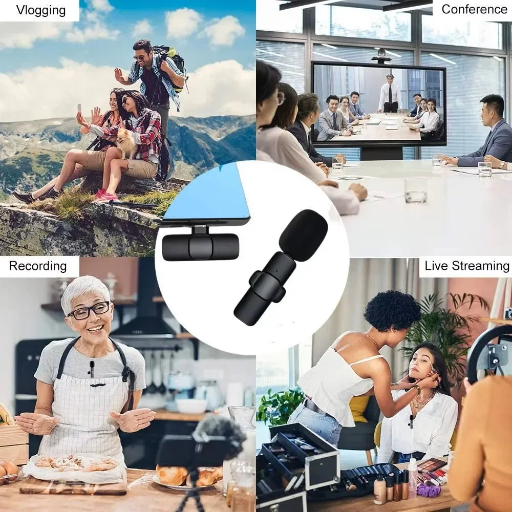 Xiaomi Wireless Lavalier Microphone Audio Video Recording Mini Microphone for iPhone Android Phone Live Broadcast Gaming