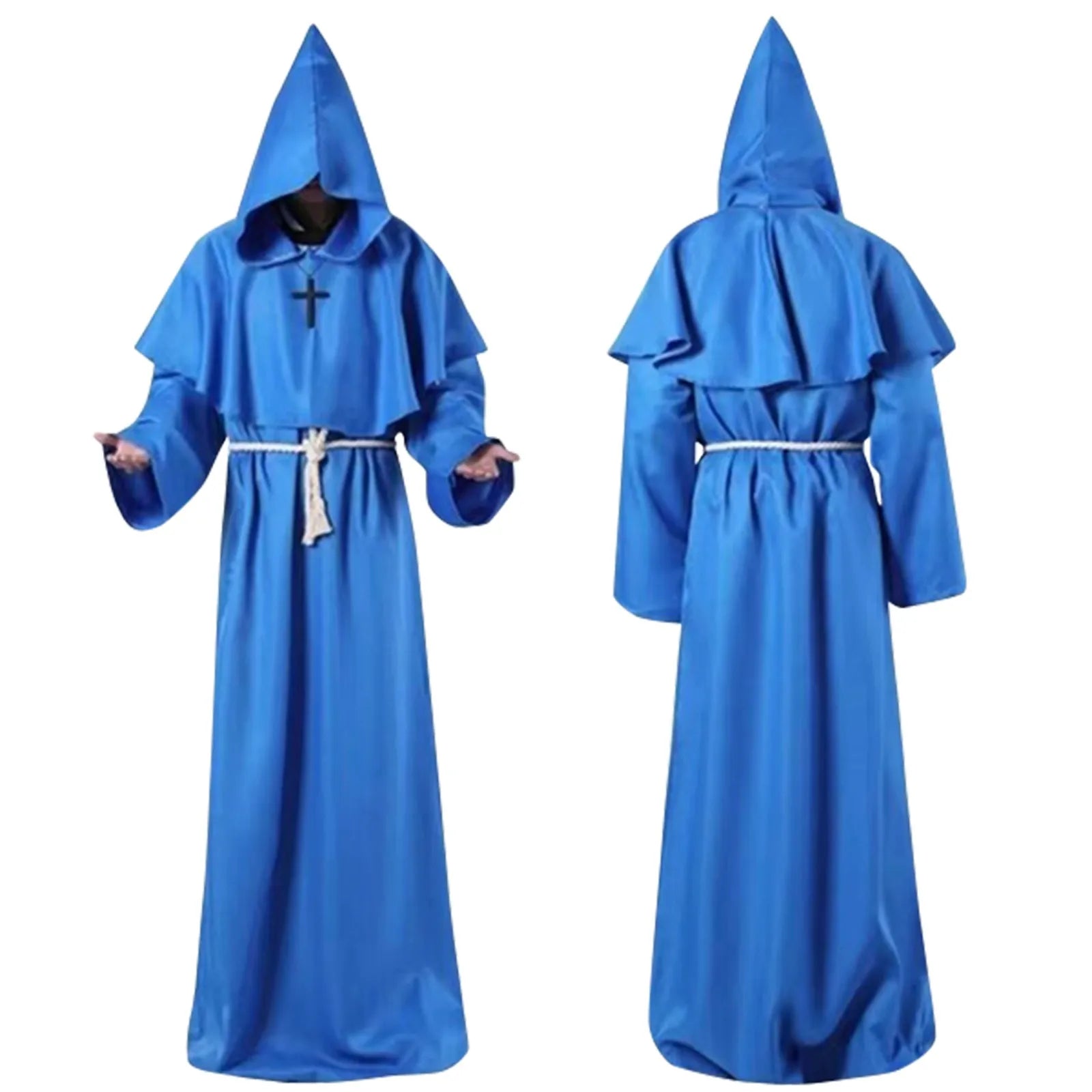 Halloween Costume Halloween Cosplay Costume Medieval Monk Suit Monk Robe Wizard Suit Priest Suit Costume Stage Suit 코스프레 의상