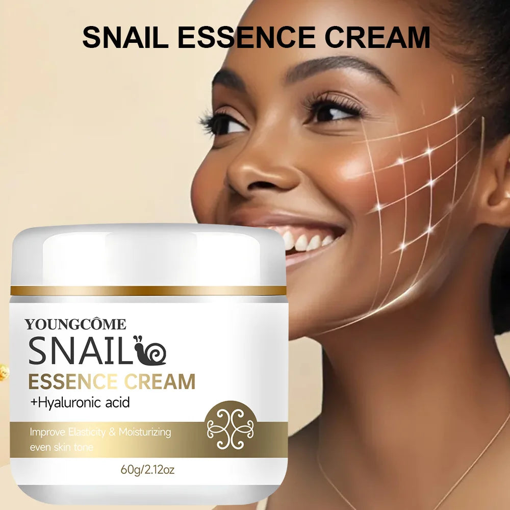 2pcs Snail essence cream with hyaluronic acid,Retinol Moisturizing Firming Lightening Repairing Smooth Skincare Whitening Creams