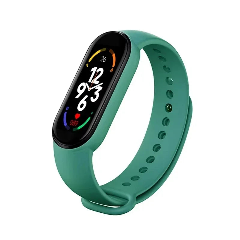M7 Smart Watch Heart Rate Blood Pressure Monitoring AMOLED Screen Smart Wristband Fitness TrackerMen Women Sport Bracelet