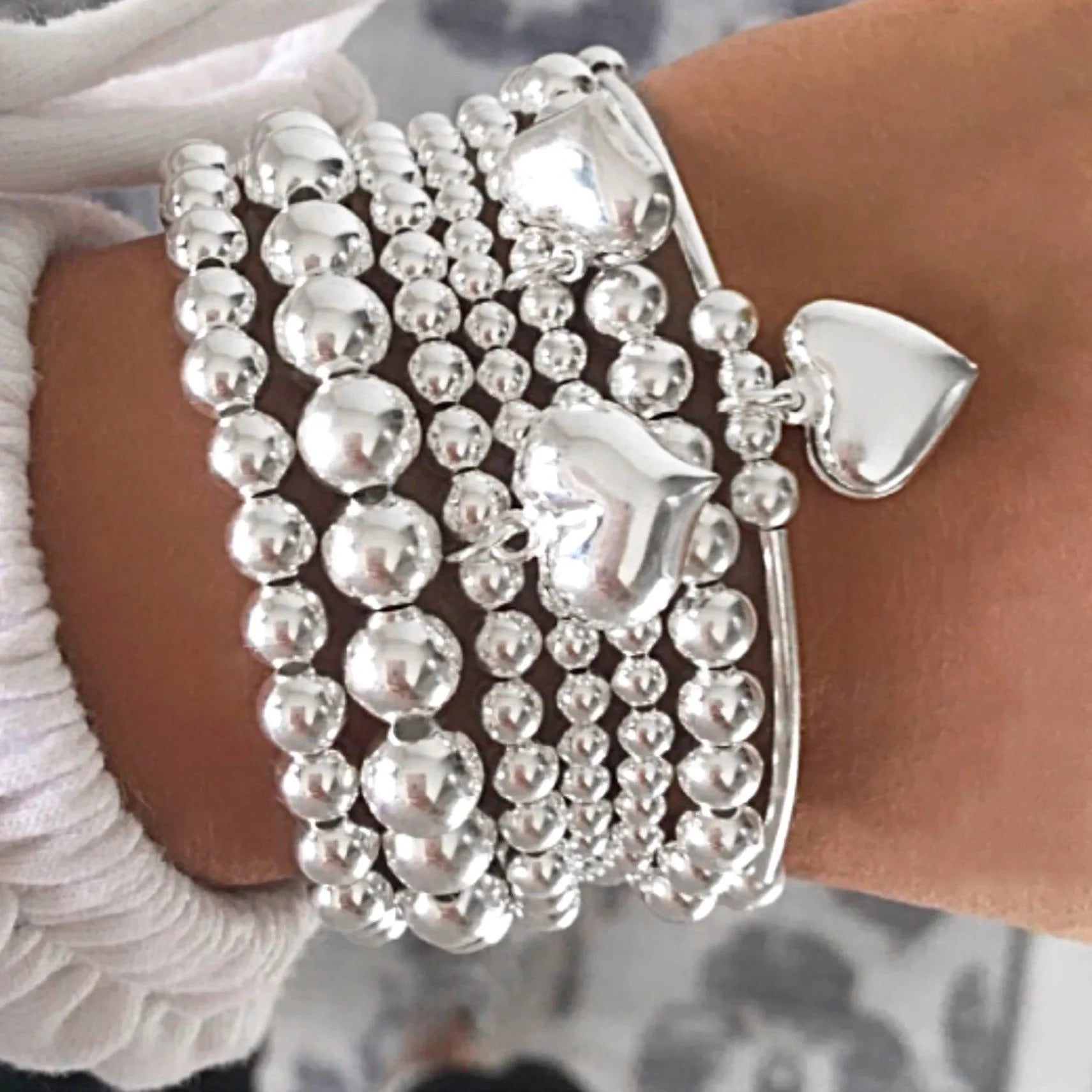 Fashion Simple Bead Bracelet Set For Women Vintage Minimalist Elegant Exquisite Round Bracelets Vacation Date Daily Wear Jewelry